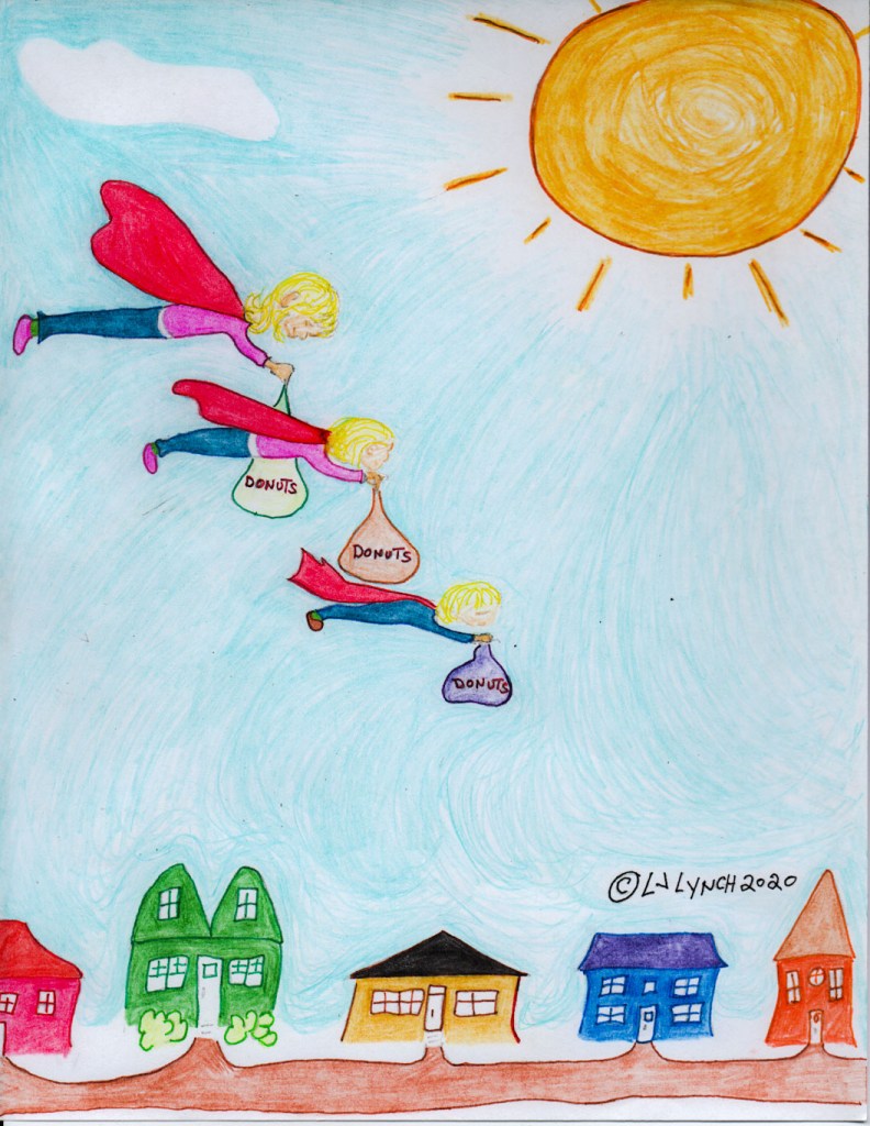 The DonutMan is on ice Children's SuperHero stories.