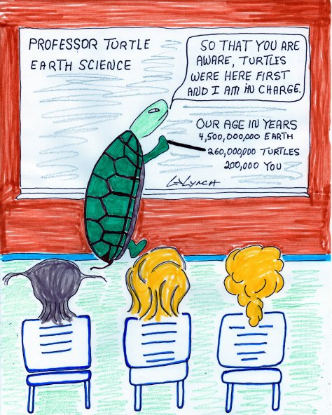 Professor Turtle snootscartoons LJ Lynch