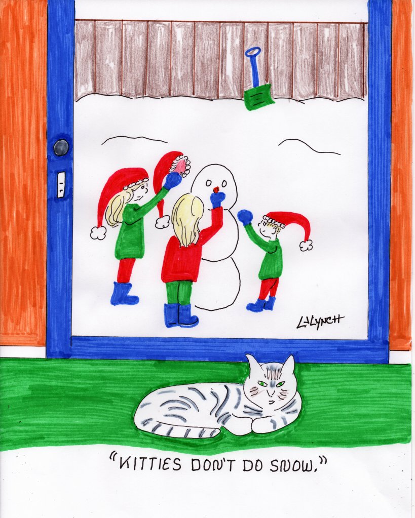 snootscartoons cats do not like snow
